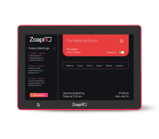 Zoapi Room Scheduler — لوحة حجز الغرف من Zoapi